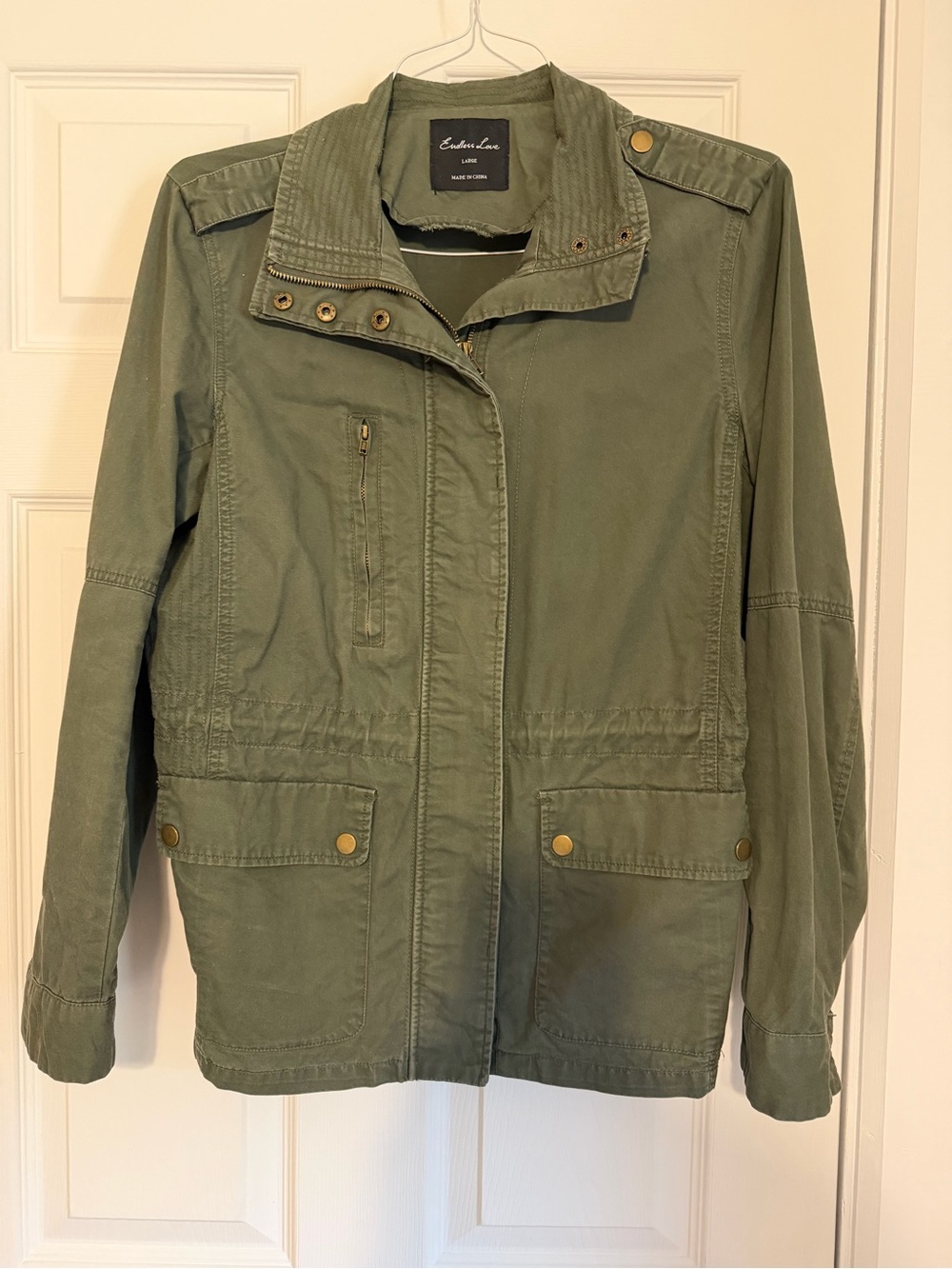 Olive Utility Jacket with Multiple Pockets - Picture 2 of 11